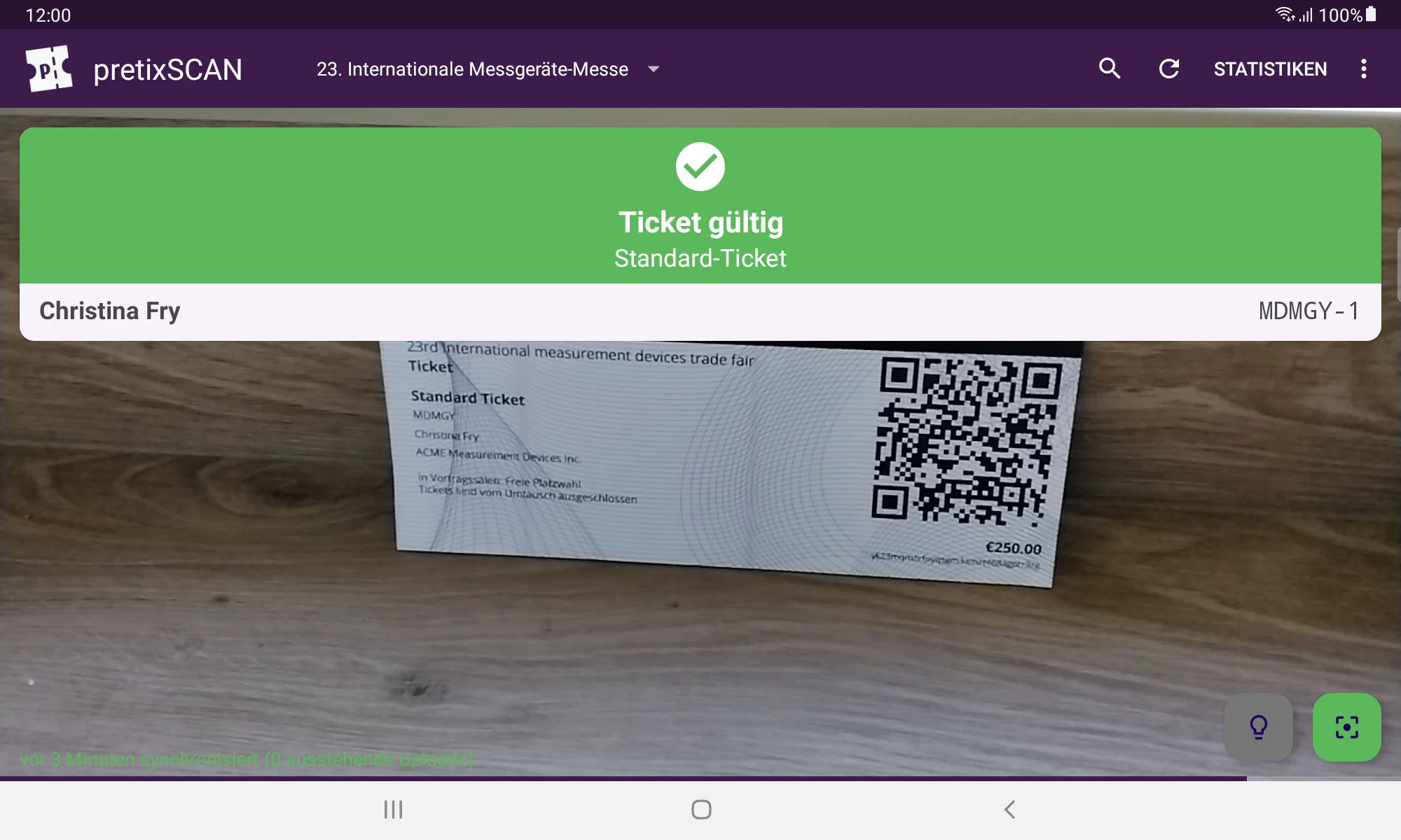 pretixSCAN – Ticket scanning screenshot