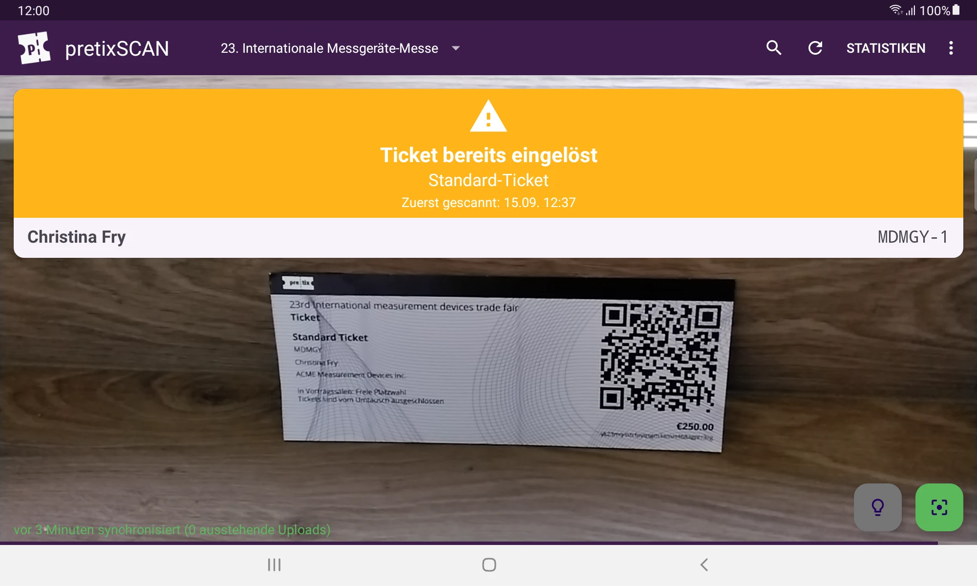 pretixSCAN – Ticket scanning screenshot