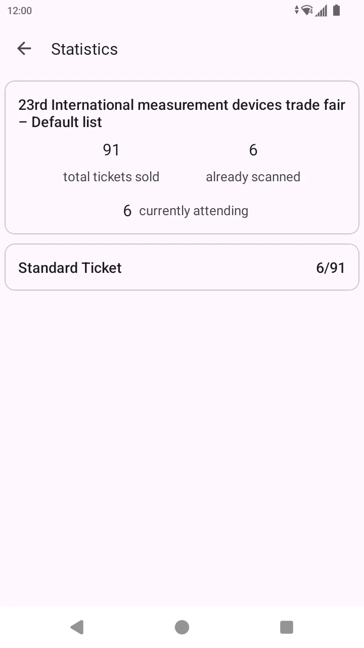 pretixSCAN – Ticket scanning screenshot