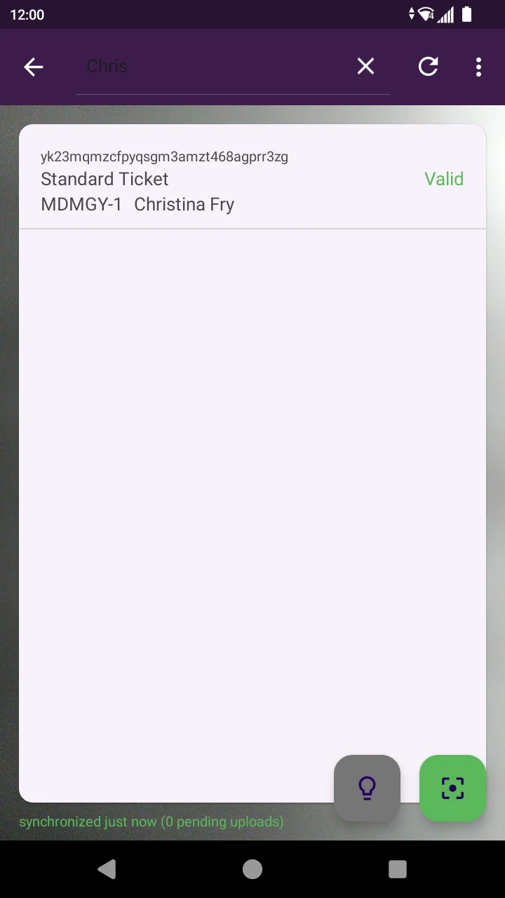 pretixSCAN – Ticket scanning screenshot