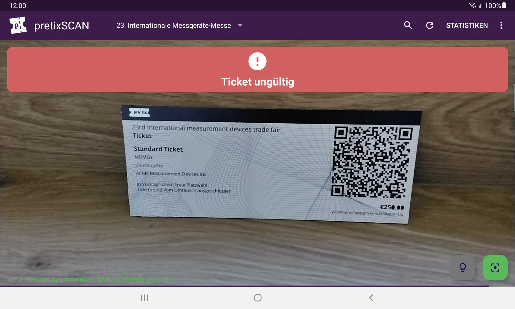 pretixSCAN – Ticket scanning screenshot